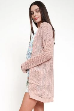 Mystree Made You Blush Open Cardigan