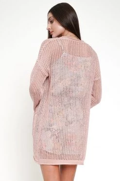 Mystree Made You Blush Open Cardigan