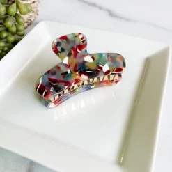 Fenna & Fei French Hair Claw - Mini Tortoise Shell Acetate Hair Clip Hair Accessories