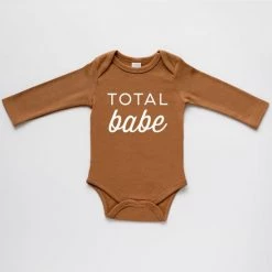 Gladfolk Camel Organic Total Babe Baby Bodysuit Long Sleeve
