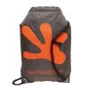 Geckobrands Travel Bags, Totes & Packs Waterproof Drawstring Backpack - Grey / Orange