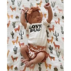 Tenth And Pine Love Bug Organic Cotton Short Sleeve Onsie Little Ones
