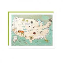 Rachel Austin USA Map Greeting Card Base Camp: Bring It Home