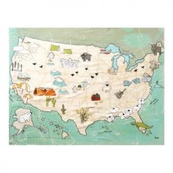 Rachel Austin USA Map Greeting Card Base Camp: Bring It Home