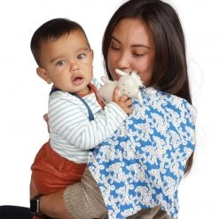 Manhattan Toy Baby Goat Rattle And Burp Cloth Little Ones