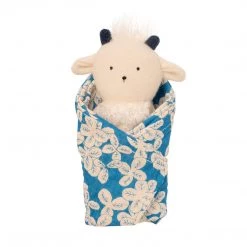 Manhattan Toy Baby Goat Rattle And Burp Cloth Little Ones