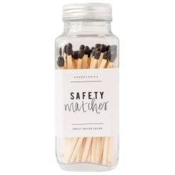 Sweet Water Decor Wooden Colorful Safety Matches - Glass Jar Candles