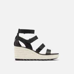 Sorel Women's Footwear Cameron Wedge Multi Strap - Black/Chalk