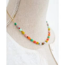 Nest Pretty Things Colorful Czech Glass Beaded Necklace - 17" Jewelry