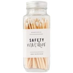 Sweet Water Decor Wooden Colorful Safety Matches - Glass Jar Candles