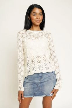 Mystree Women's Scallop Edge Summer Sweater