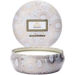 Voluspa Mokara 3 Wick Candle In Decorative Tin Base Camp: Bring It Home
