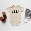 Gladfolk Little Ones Creme Organic Bebe Baby Bodysuit Short Sleeve