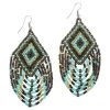 Bamboo Trading Co Gold + Turquoise Beaded Earrings