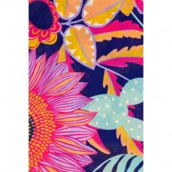 Powder Navy Fantasy Floral Scarf