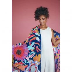 Powder Navy Fantasy Floral Scarf