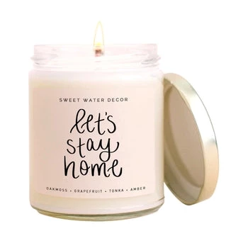 Sweet Water Decor Let's Stay Home Soy Candle Candles 3 Sweet Water Decor Let's Stay Home Soy Candle Candles