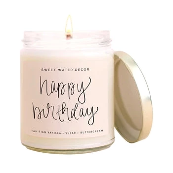 Sweet Water Decor Happy Birthday Soy Candle 3 Sweet Water Decor Happy Birthday Soy Candle