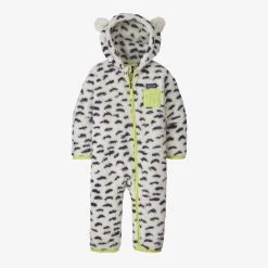 Patagonia Baby Furry Friends Bunting - Snowy Birch White