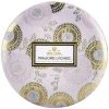 Voluspa Panjore Lychee 3 Wick Candle In Decorative Tin Base Camp: Bring It Home