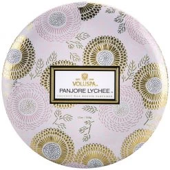 Voluspa Panjore Lychee 3 Wick Candle In Decorative Tin Base Camp: Bring It Home