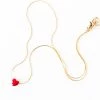 Nest Pretty Things Tiny Red Heart Gold Filled Necklace - 15"