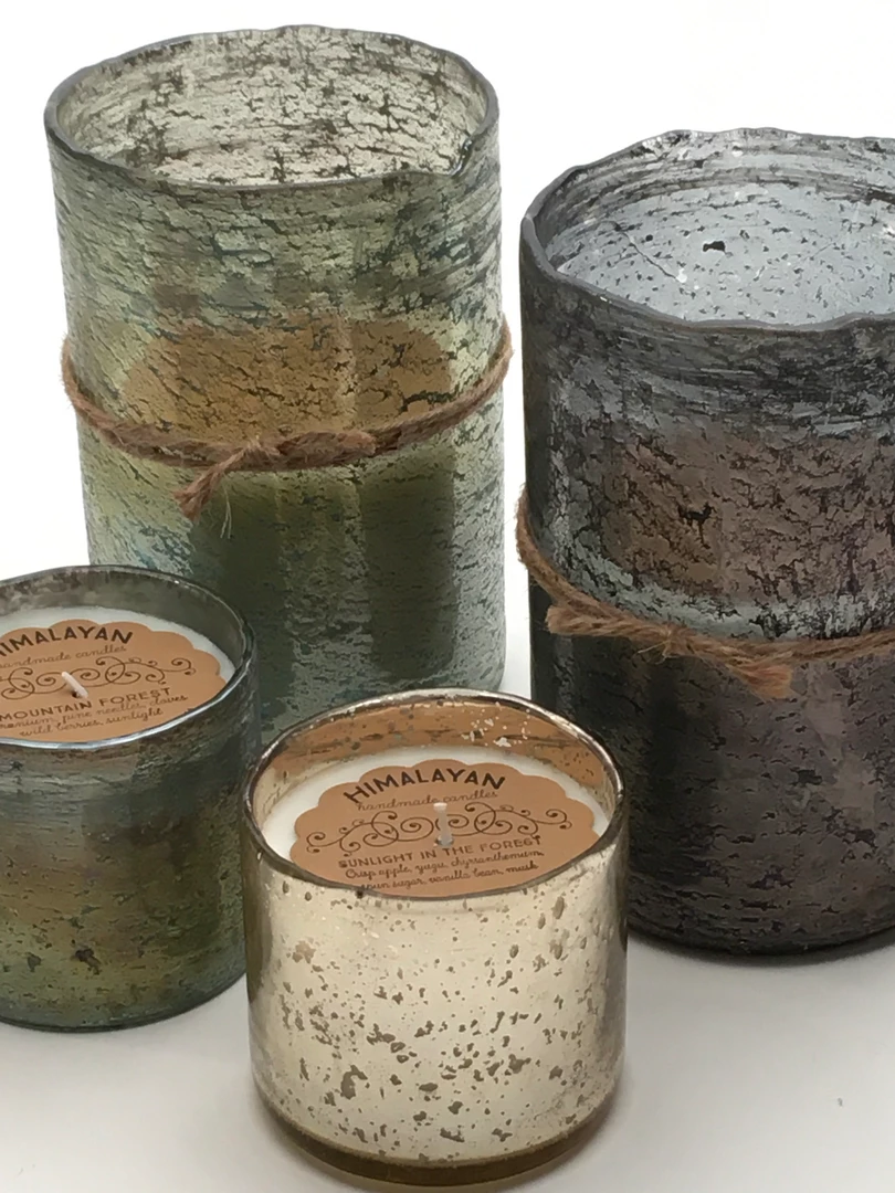 Himalayan Handmade Soy Wax Candles In Artisan Blown Glass Tumbler 3 Himalayan Handmade Soy Wax Candles In Artisan Blown Glass Tumbler