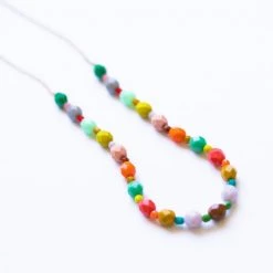 Nest Pretty Things Colorful Czech Glass Beaded Necklace - 17" Jewelry
