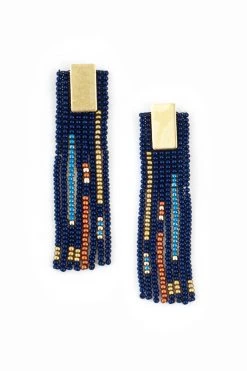 Altiplano Dash & Dot Fringe Post Earrings - Midnight Bronze
