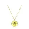 Athena Designs True North Gold Compass Charm Necklass