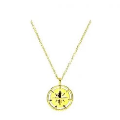 Athena Designs True North Gold Compass Charm Necklass