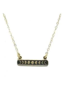 Athena Designs Phases Of The Moon Bar In Gold Vermeil Necklace