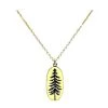 Athena Designs Bronze Mixt Metal: Pine Tree: Natural Bronze And Gold Fill Necklace