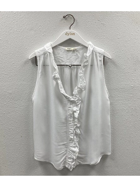 Dylan Washed White Lux Woven Sleeveless Blouse 3 Dylan Washed White Lux Woven Sleeveless Blouse
