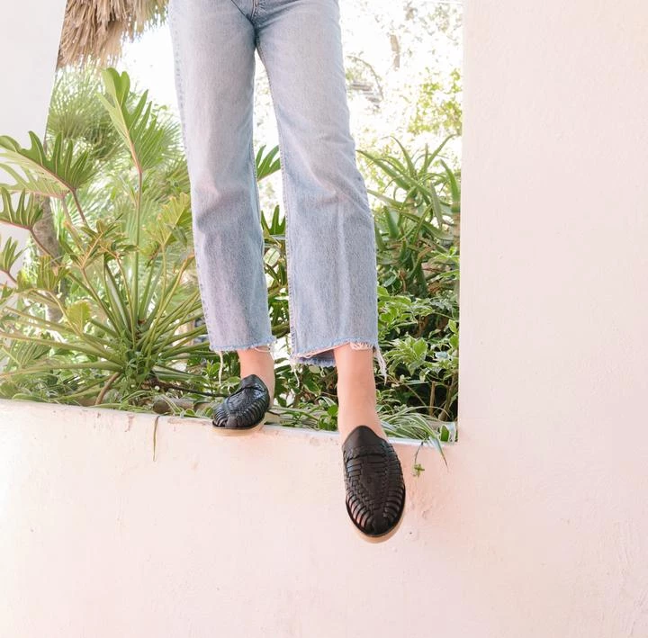 Espiritu Slide Huaraches - Black Women's Sale - 50% Off At Checkout 4 Espiritu Slide Huaraches - Black Women's Sale - 50% Off At Checkout