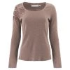 Aventura Suzette Long Sleeve Embroidered Thermal - Taupe