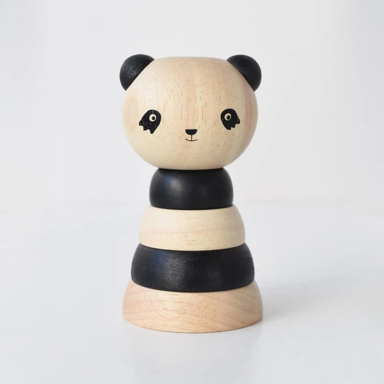 Wee Gallery Panda Wooden Ring Stacker 3 Wee Gallery Panda Wooden Ring Stacker
