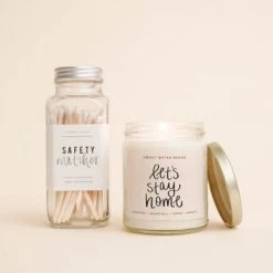 Sweet Water Decor Let's Stay Home Soy Candle Candles 5 Sweet Water Decor Let's Stay Home Soy Candle Candles