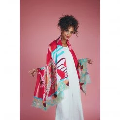 Powder Bright Fuchsia Zebra Carnival Scarf