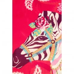 Powder Bright Fuchsia Zebra Carnival Scarf