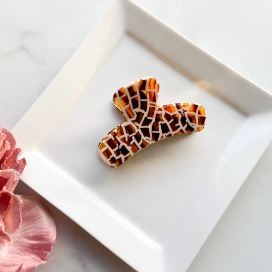 Fenna & Fei French Hair Claw - Mini Tortoise Shell Acetate Hair Clip Hair Accessories 4 Fenna & Fei French Hair Claw - Mini Tortoise Shell Acetate Hair Clip Hair Accessories