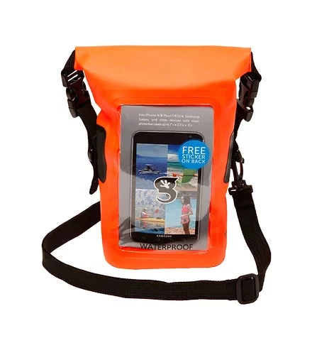 Geckobrands Waterproof Phone Tote Dry Bag - Bright Orange 3 Geckobrands Waterproof Phone Tote Dry Bag - Bright Orange