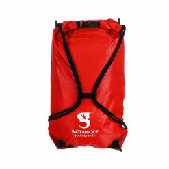 Geckobrands Waterproof Drawstring Backpack - Red / White Travel Bags, Totes & Packs