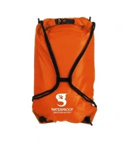 Geckobrands Travel Bags, Totes & Packs Waterproof Drawstring Backpack - Orange / White 5 Geckobrands Travel Bags, Totes & Packs Waterproof Drawstring Backpack - Orange / White
