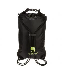 Geckobrands Waterproof Drawstring Backpack - Black / Green
