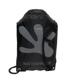 Geckobrands Waterproof Drawstring Backpack - Black / Grey Travel Bags, Totes & Packs