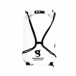 Geckobrands Waterproof Drawstring Backpack - White / Black Travel Bags, Totes & Packs