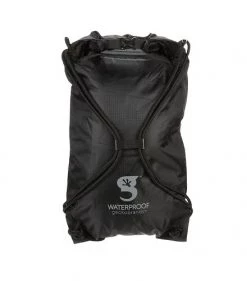 Geckobrands Waterproof Drawstring Backpack - Black / Grey Travel Bags, Totes & Packs