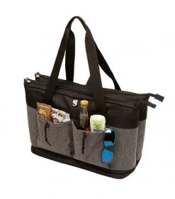 Geckobrands 2 Compartment Tote Cooler Bag