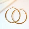 Linda Trent Jewelry Mixed Metal Double Round Hoop Earrings - Gold / Silver 1.5"